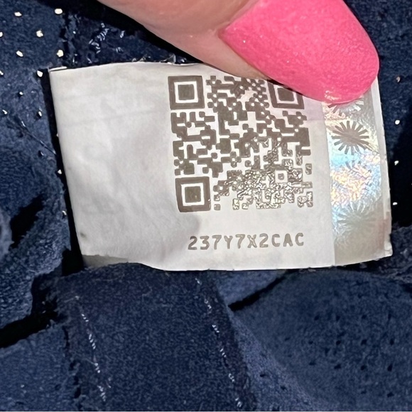 UGG Tawny authentic perforated classic unlined mini ankle booties, blue - Picture 9 of 10